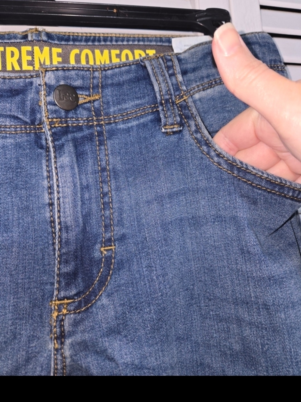 Lee Extreme Comfort Tapered Leg Stretch Jeans Blue Waist 14 R New - Picture 5 of 9